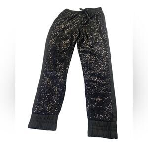 Sketchbook black sequined joggers size small